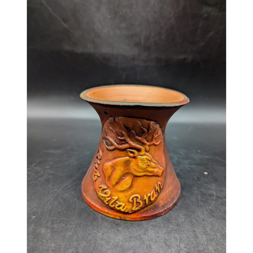 Vintage Pottery Tumbler Cup Romania Club Villa Bran Romanian Pottery Caraft